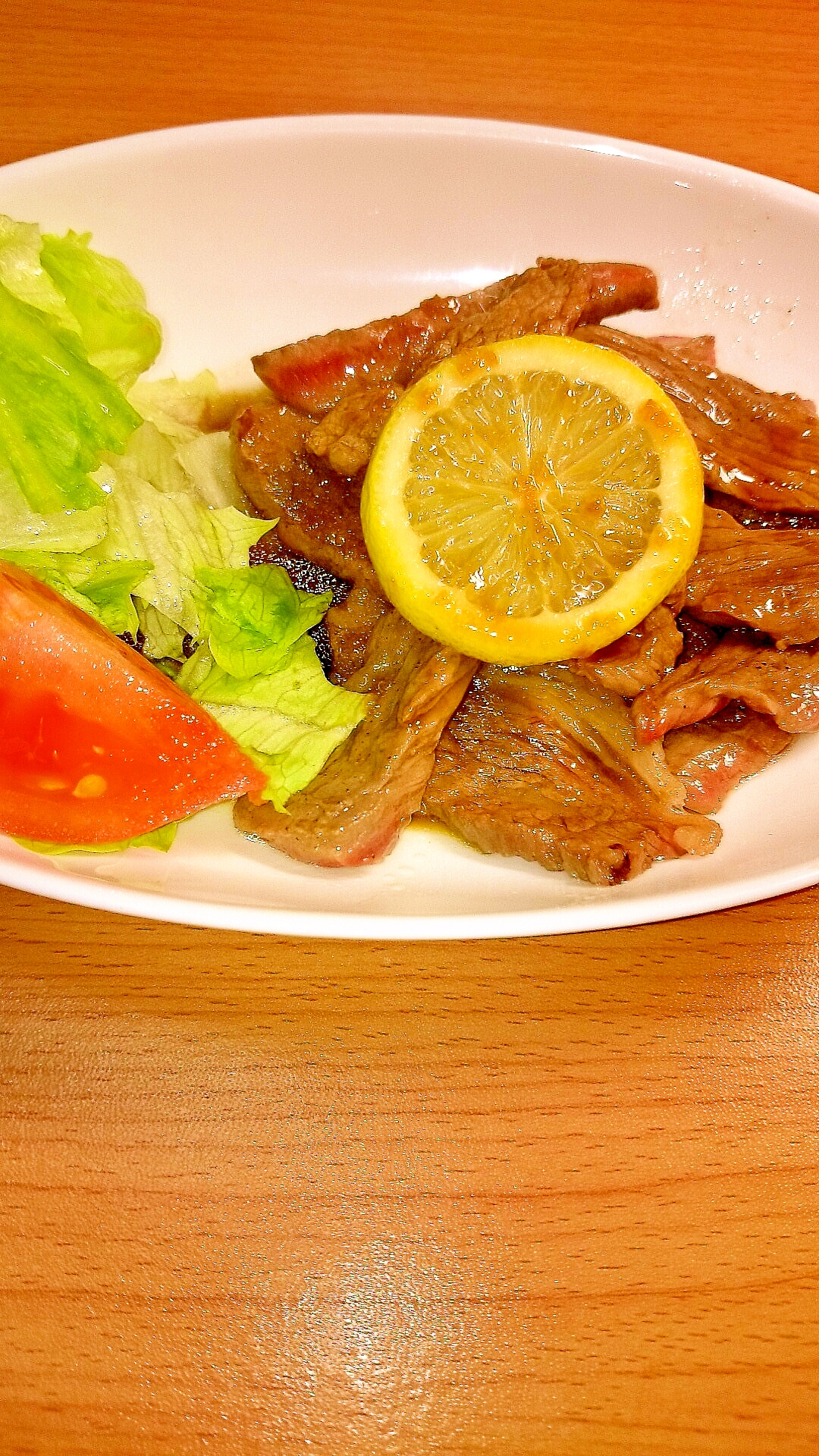 長崎のレストラン風　さっぱりレモンステーキ