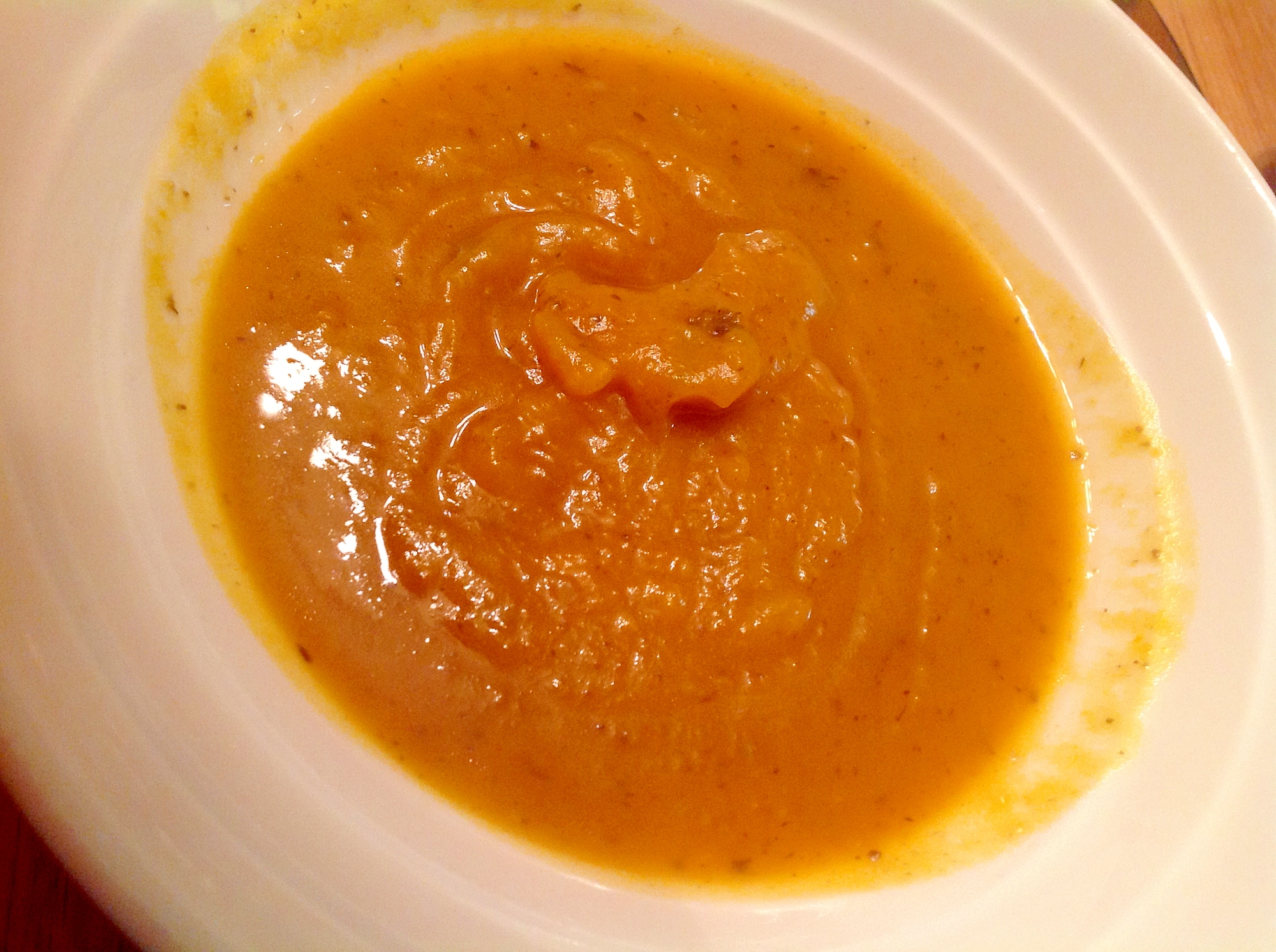 濃厚かぼちゃとマッシュルームのスープ
