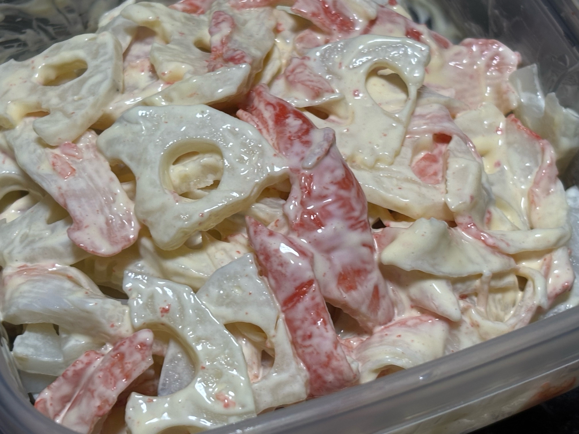 酢蓮根とカニカマのマヨネーズ和え