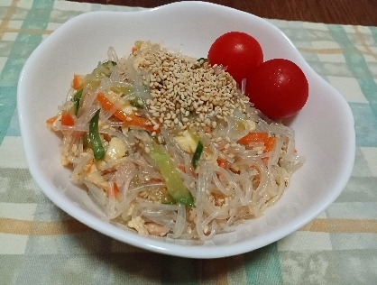 ツナときゅうりのさっぱり春雨サラダ