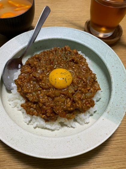 市販のルーにスパイスアレンジ！キーマカレー