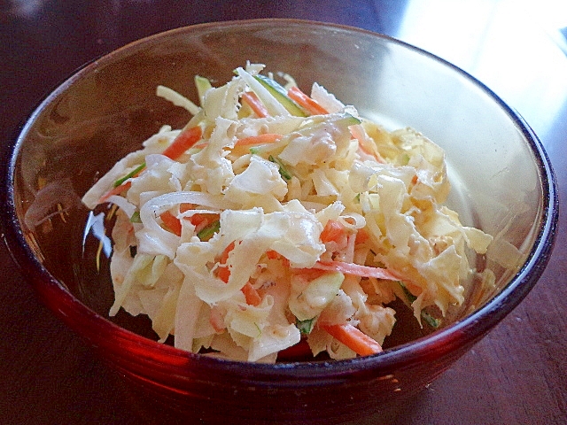 花チーズと人参のマヨ生姜和え