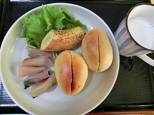 今朝作って頂きました～♪美味しくて満足なモーニングセットでした(＾-＾)いつも素敵なレシピをありがとうございます♪ご馳走さまでした！！