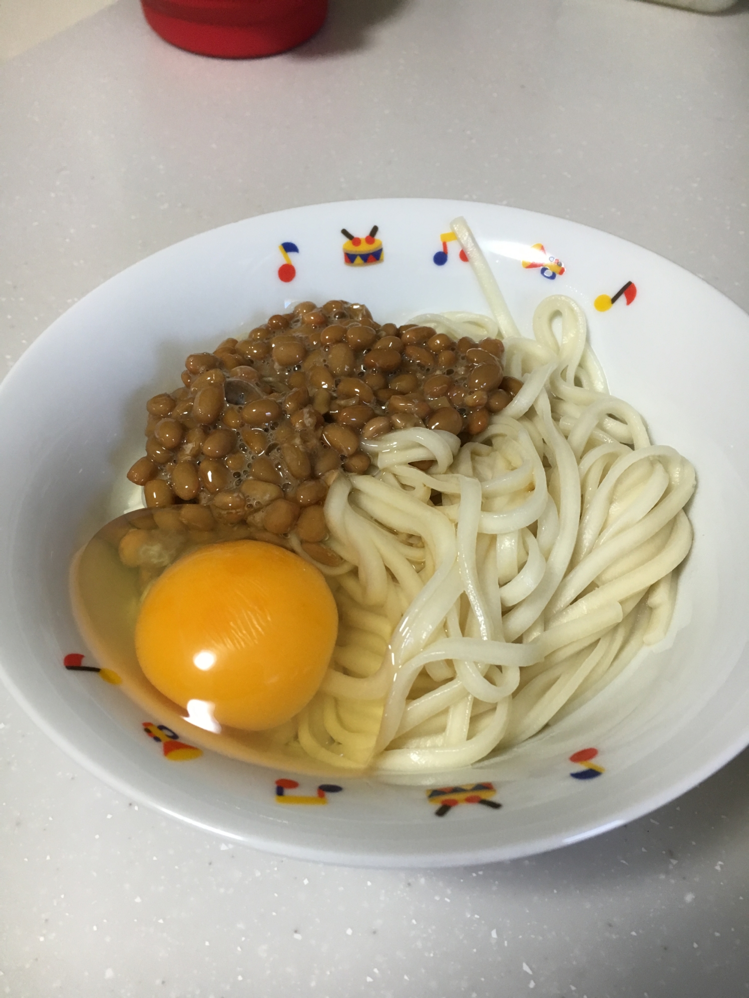 冷やしうどん納豆和え