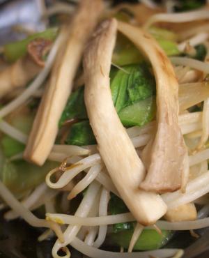 エリンギとちんげん菜の醤油野菜炒め