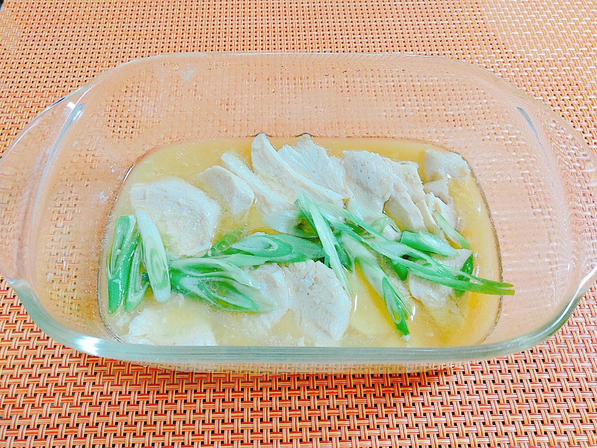 電子レンジで簡単 鶏胸肉の蒸しびたし さっぱり味 レシピ 作り方 By めがねのしし 楽天レシピ