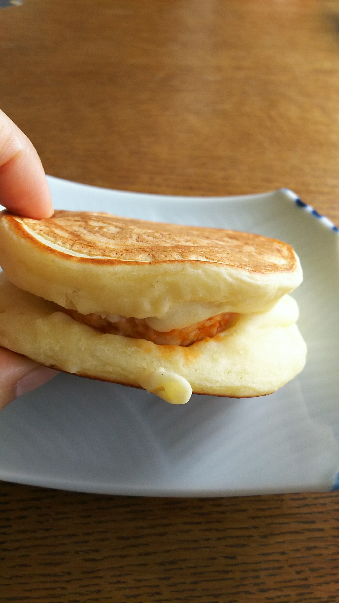 ホットケーキミックスでハンバーガー