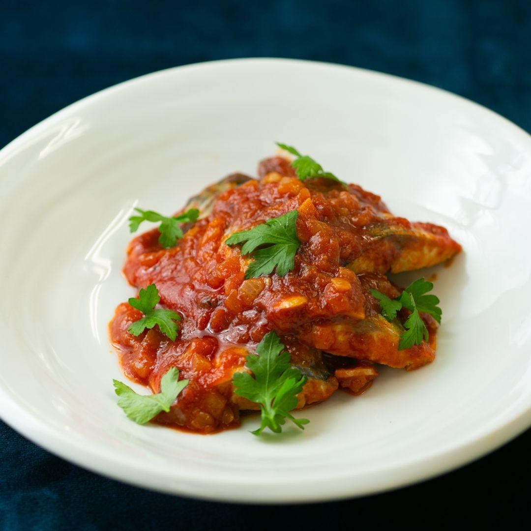 鯖のトマト煮込み