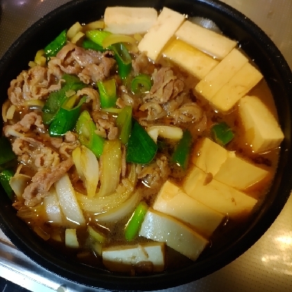 【定番】フライパンでササッと♪肉豆腐