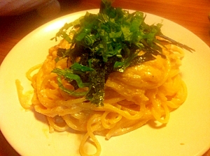 麺つゆで簡単！明太子パスタ