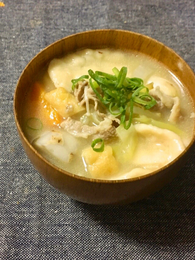 ほっこり温まる♪味噌仕立てのだご汁