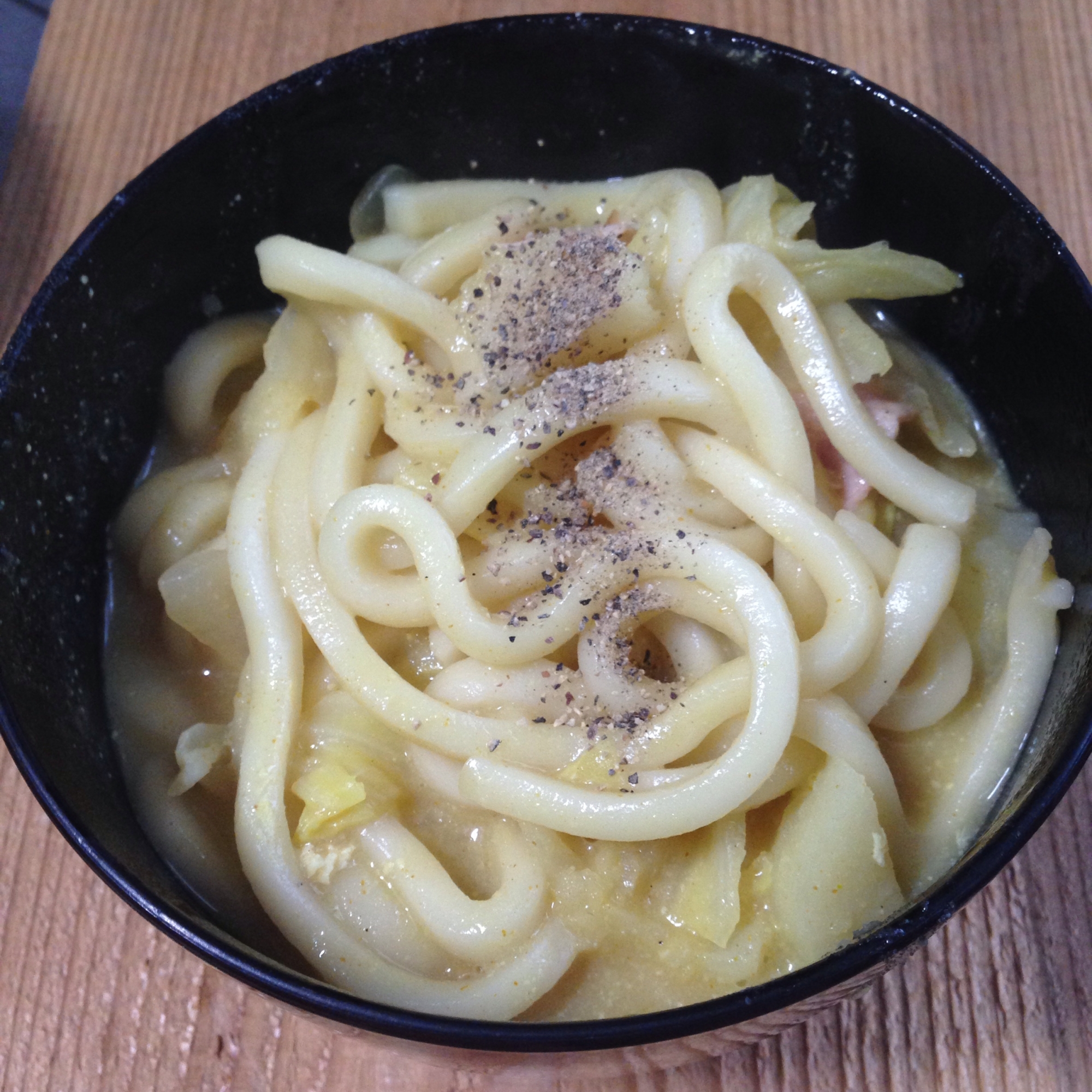 味噌カレー牛乳煮込みうどん♪