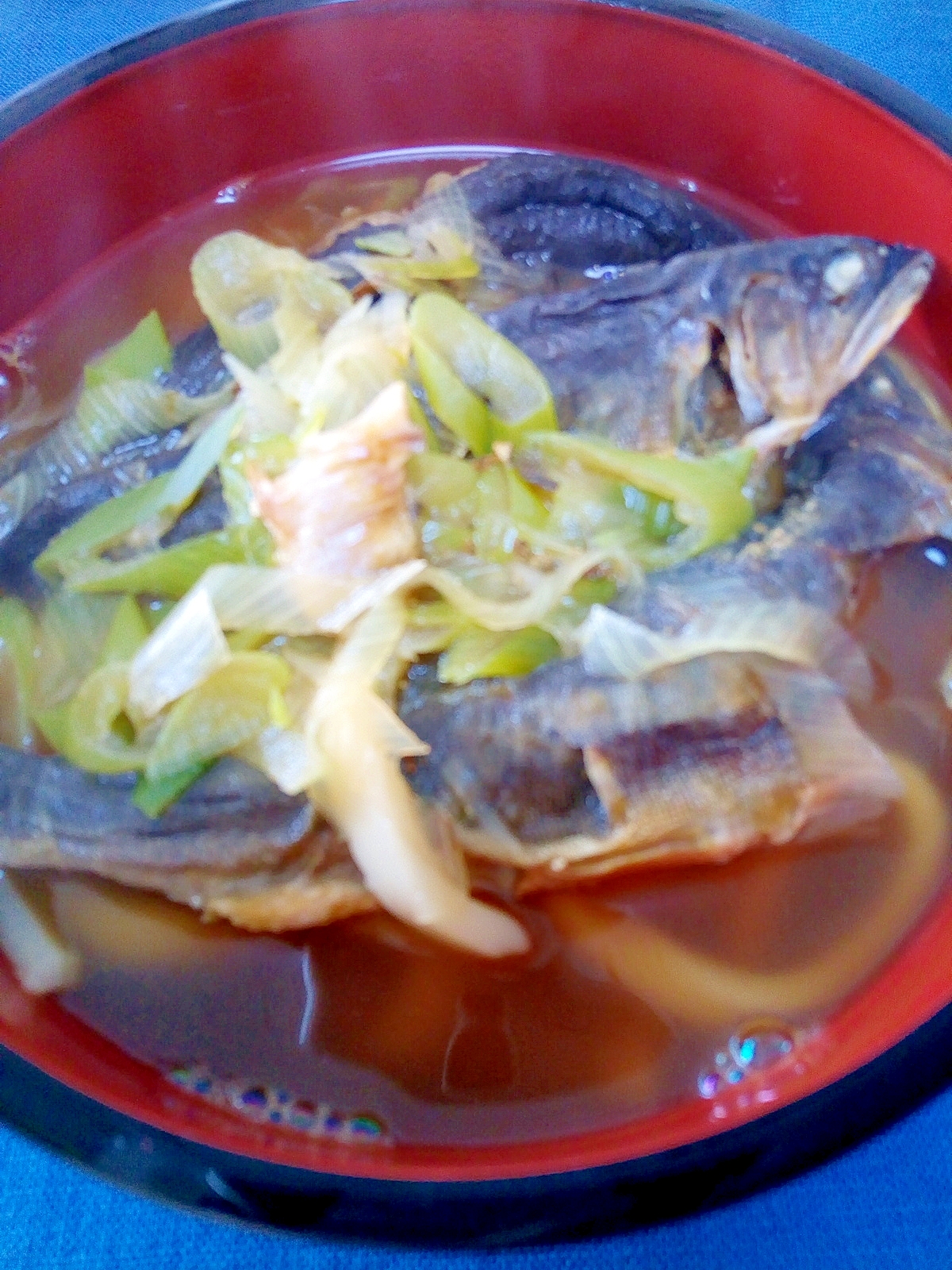 鮎の焼き干しで☆鮎うどん♪