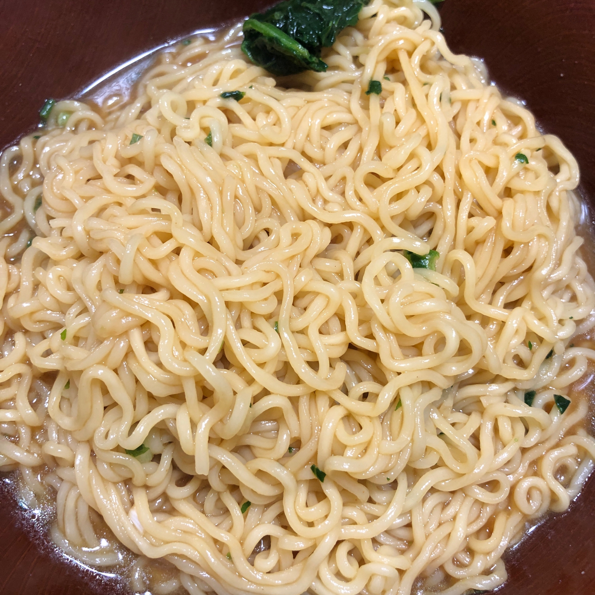 チンゲンサイ入りラーメン