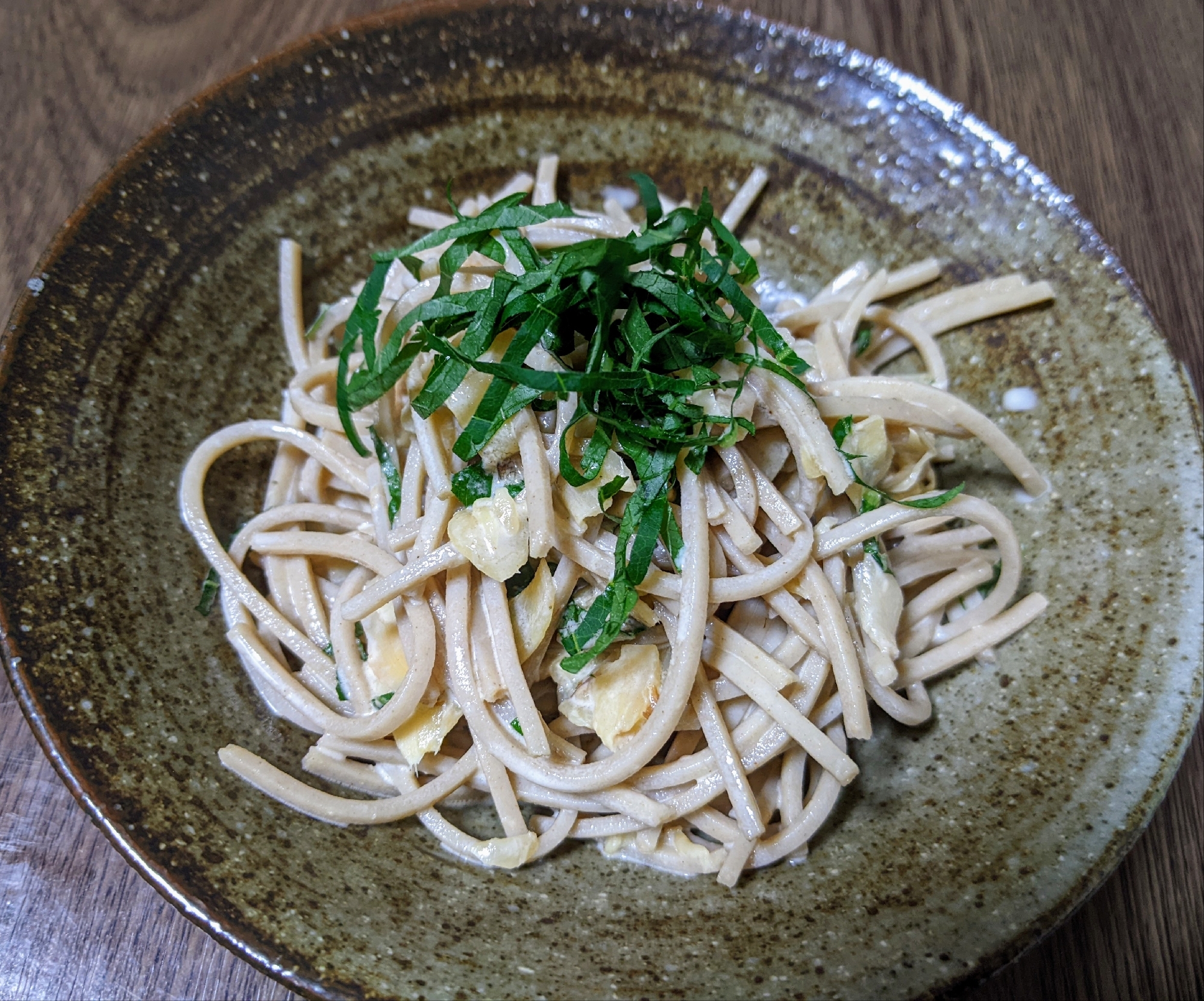 蕎麦サラダ☆〜鯖缶とガリ〜