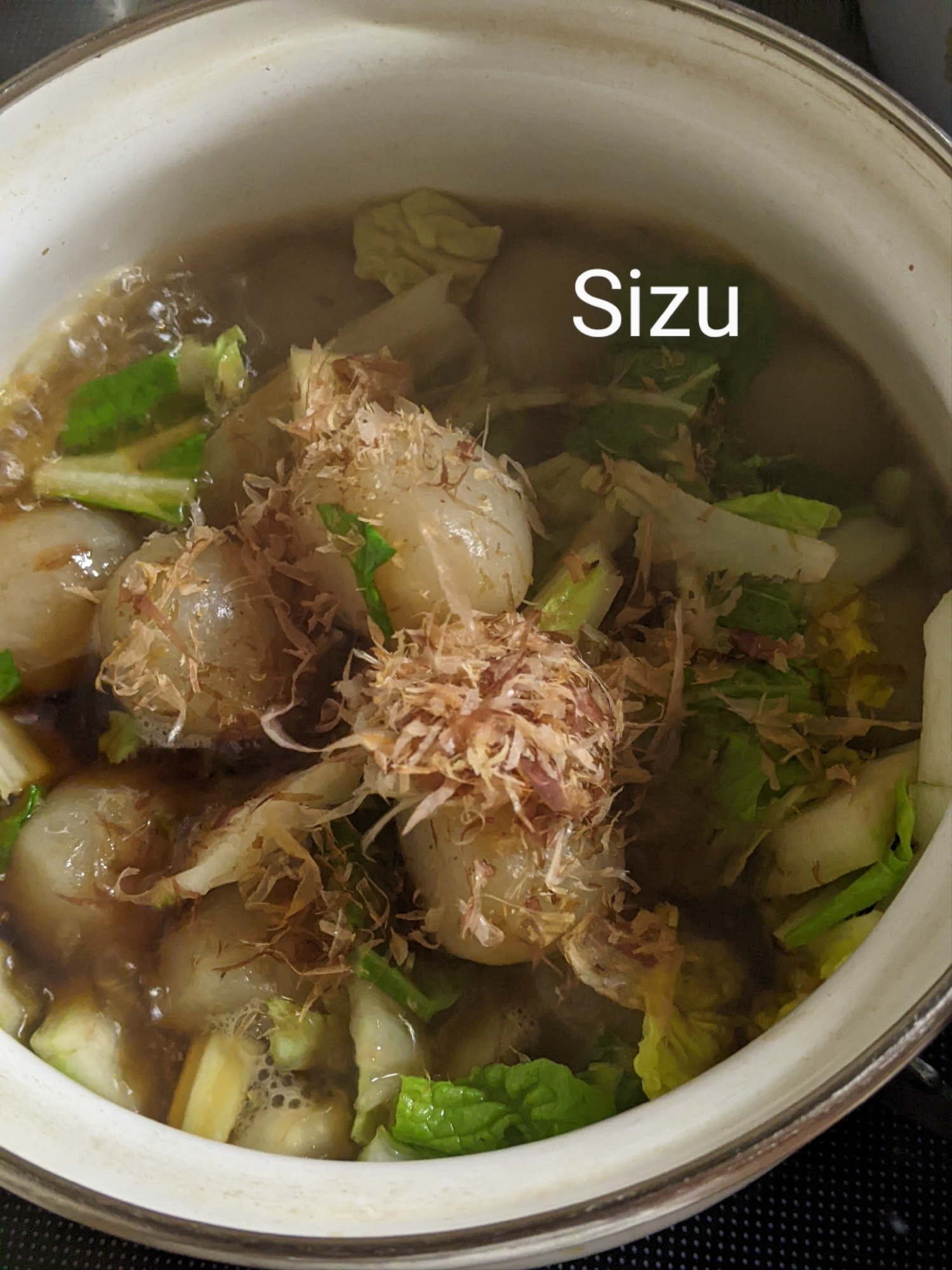 こんにゃくと白菜煮