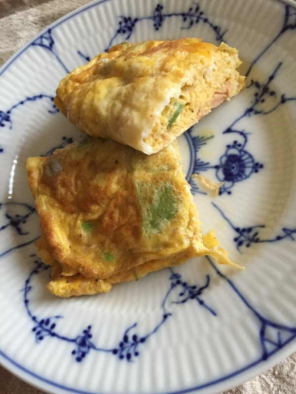 モロッコインゲンとツナの卵焼き