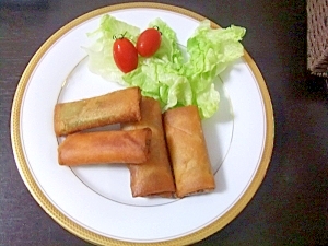 エビとひき肉の春巻き