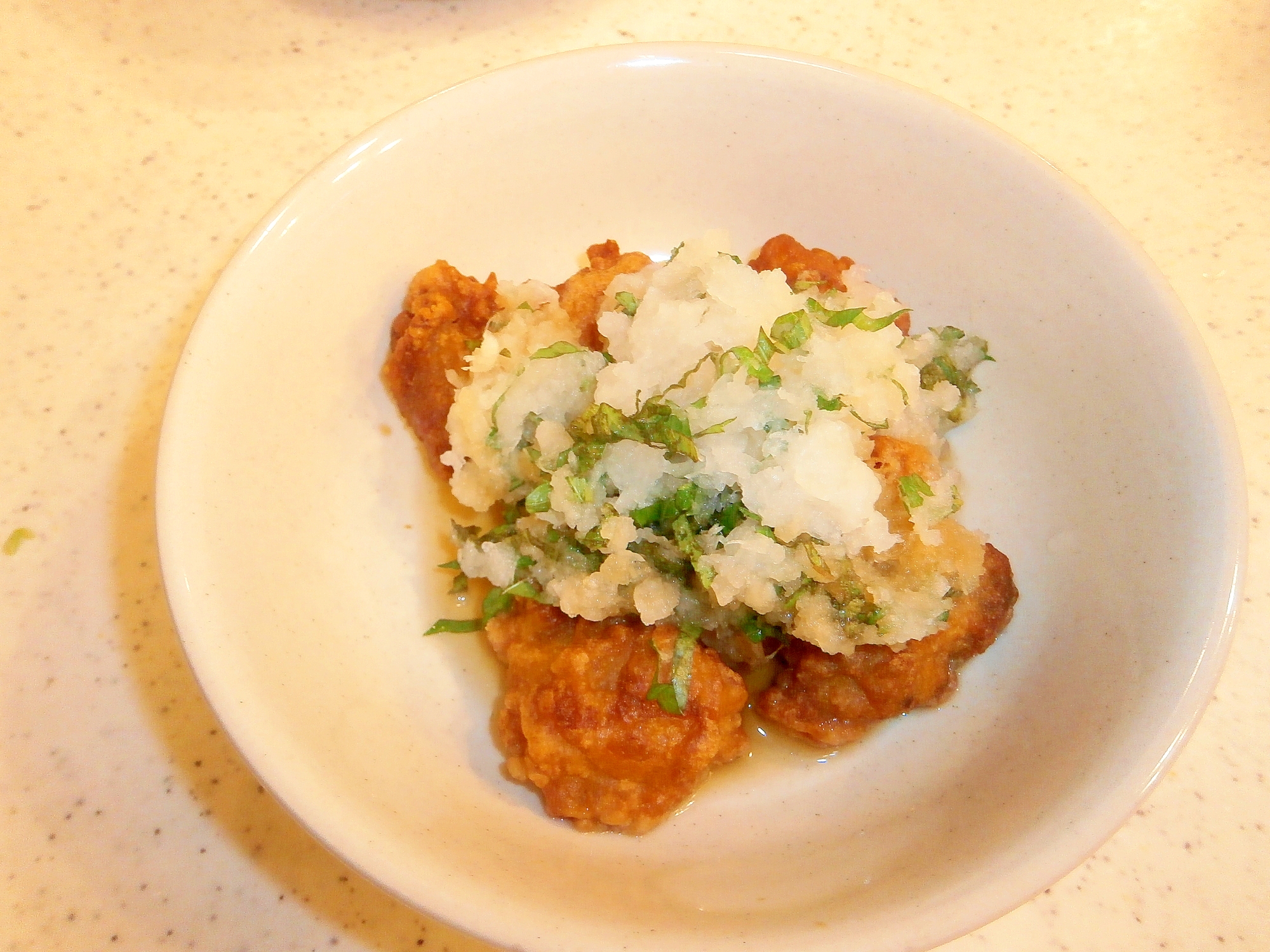 残ったから揚げで☆青じそおろし&から揚げ☆