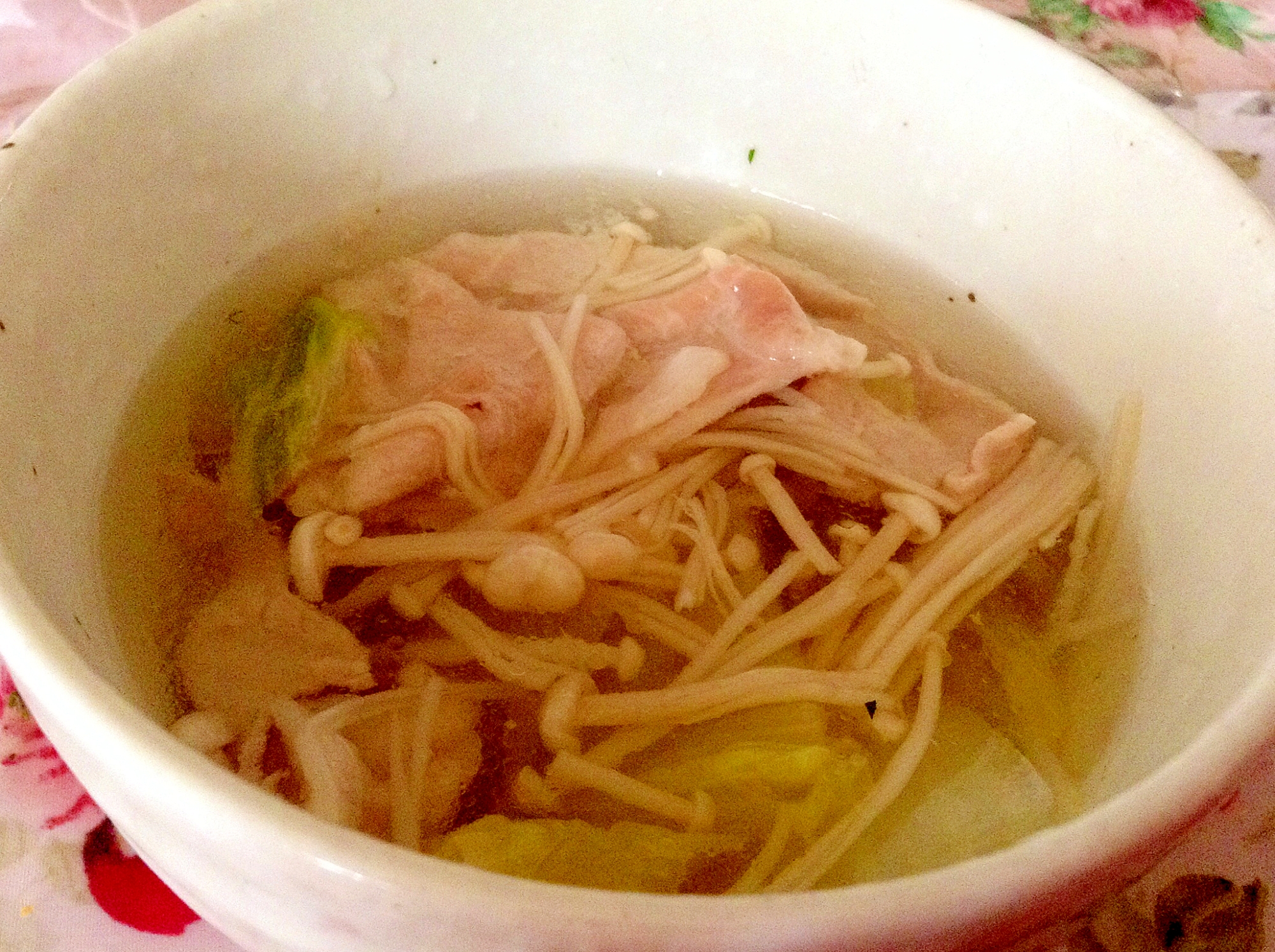 豚肉と白菜とえのきの生姜スープ♡