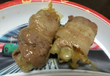 「豚肉巻きキャベツのタレ煮」　　　♪♪