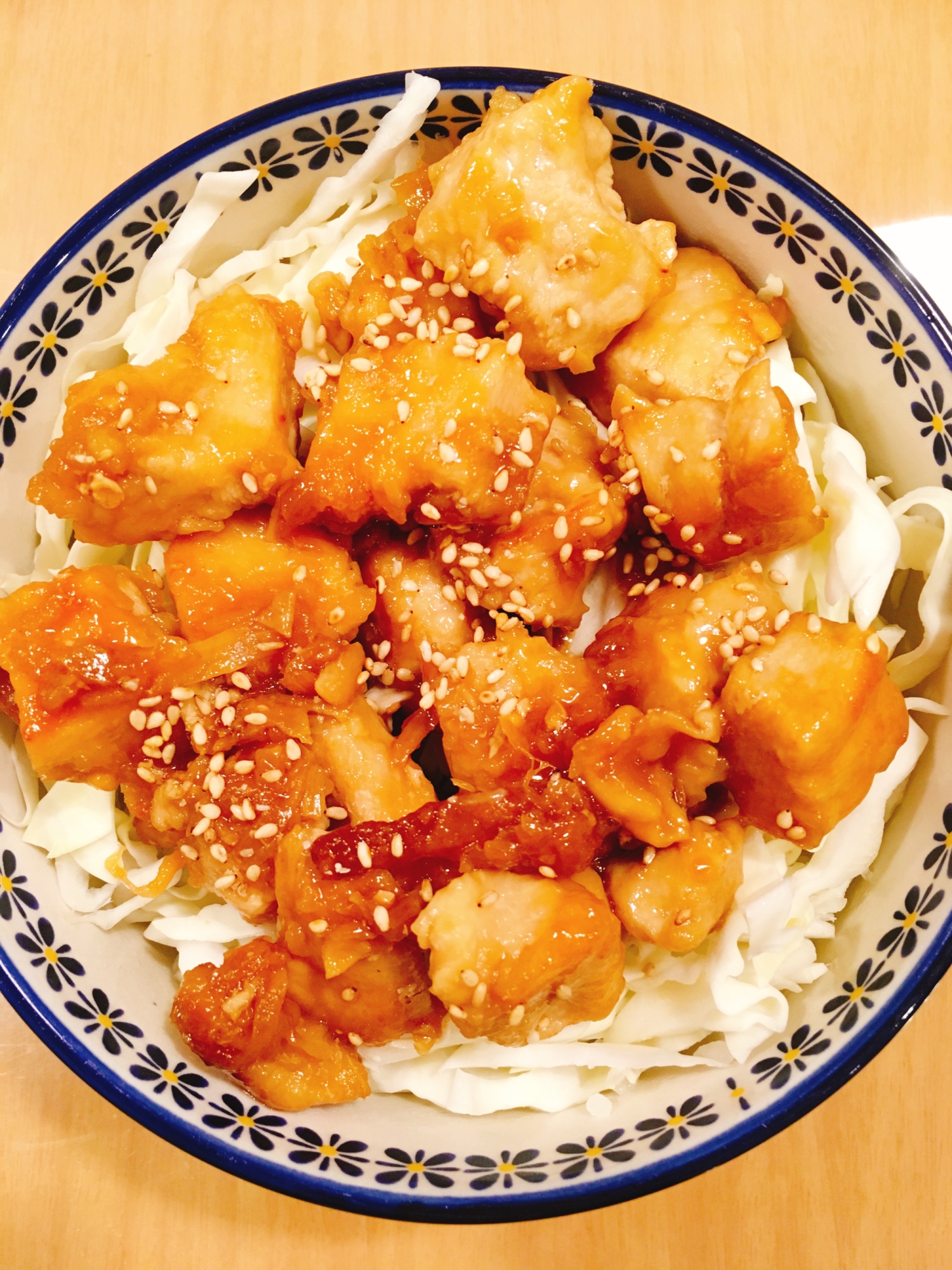 鶏胸肉で油淋鶏風丼