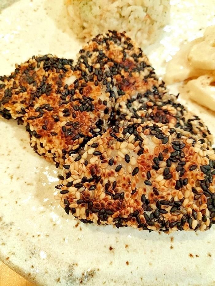 香ばしい★白身魚の胡麻ころも焼き