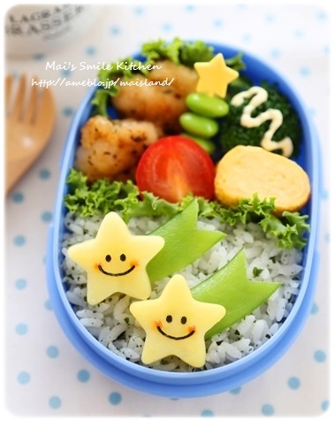キャラ弁*七夕に♪ポテトで簡単!流れ星★