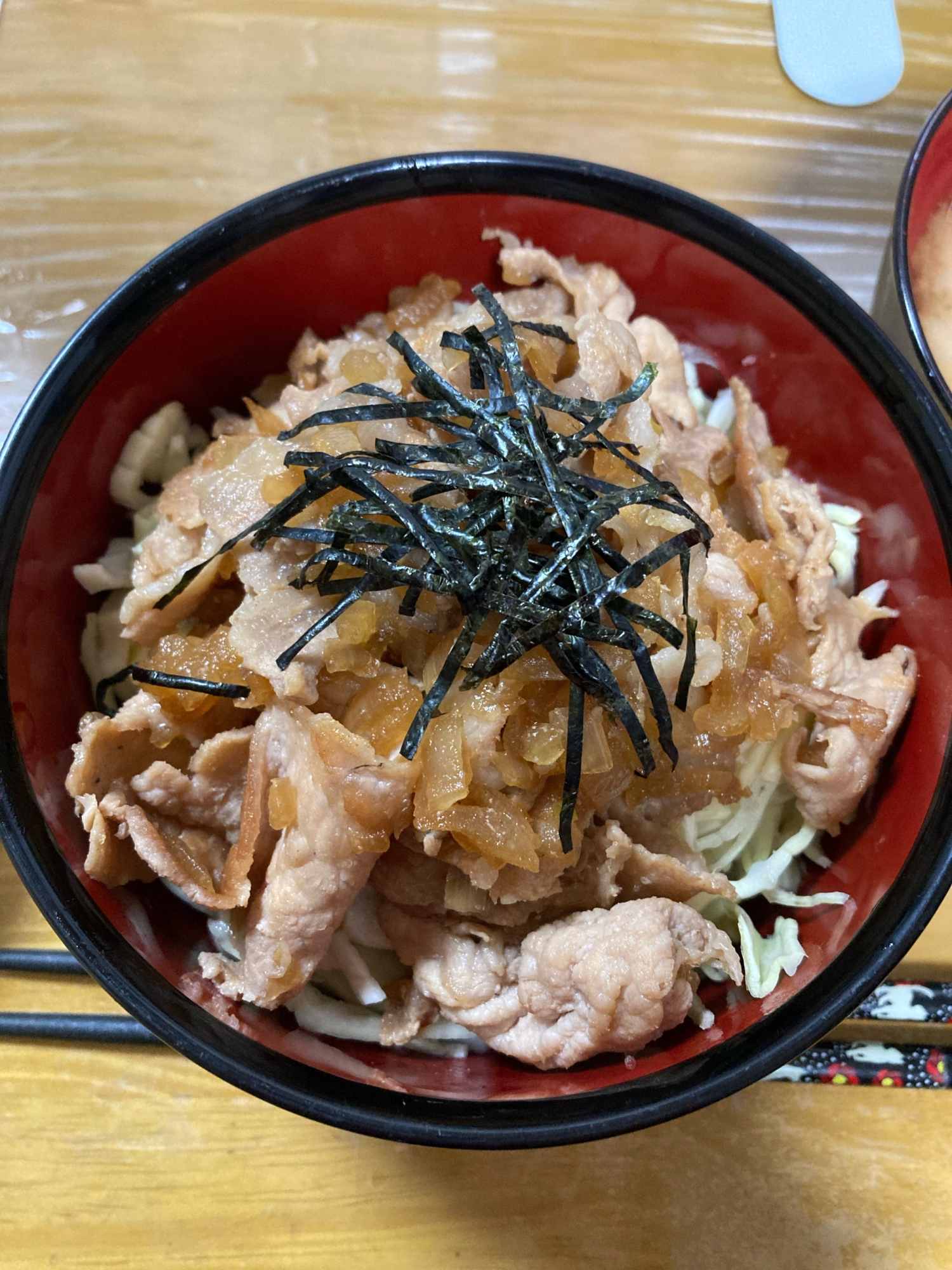 簡単♡甘辛ダレで豚丼(o^^o)