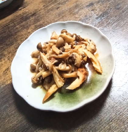 レンジで簡単♡ちくわときのこのおかか和え