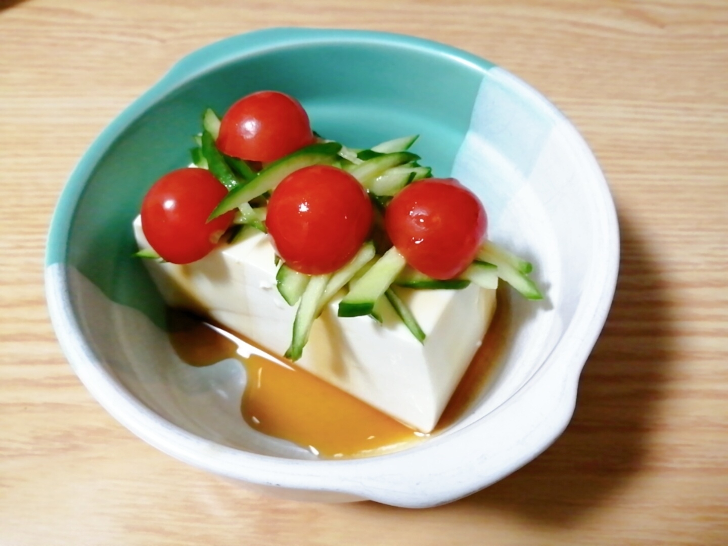 レモン醤油でさっぱり☆きゅうりとミニトマトの冷奴