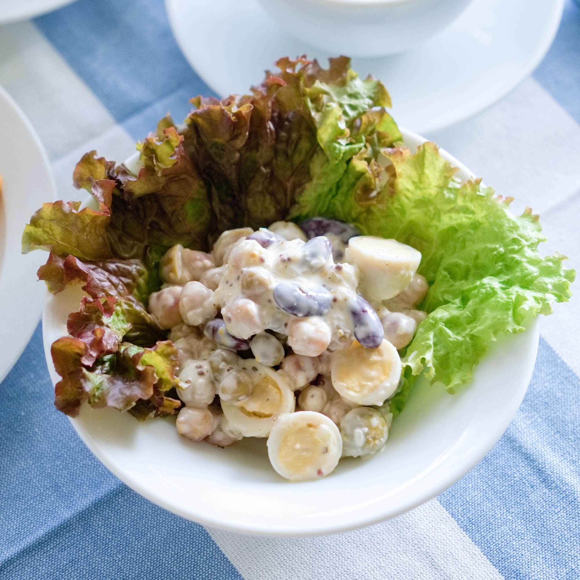 ミックスビーンズとうずらの卵のマヨサラダ