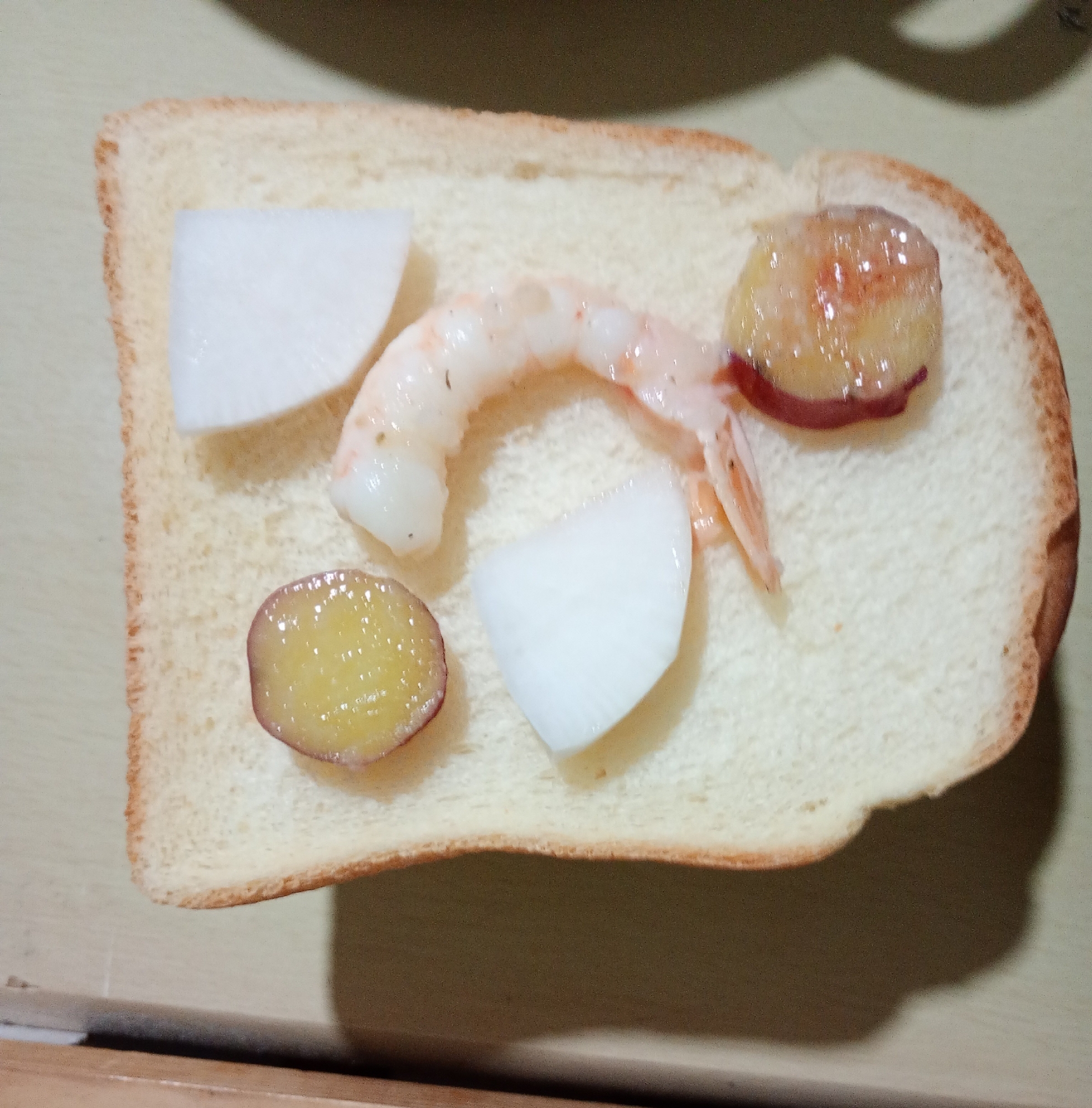 ☆さつまいも海老大根オープンサンド☆