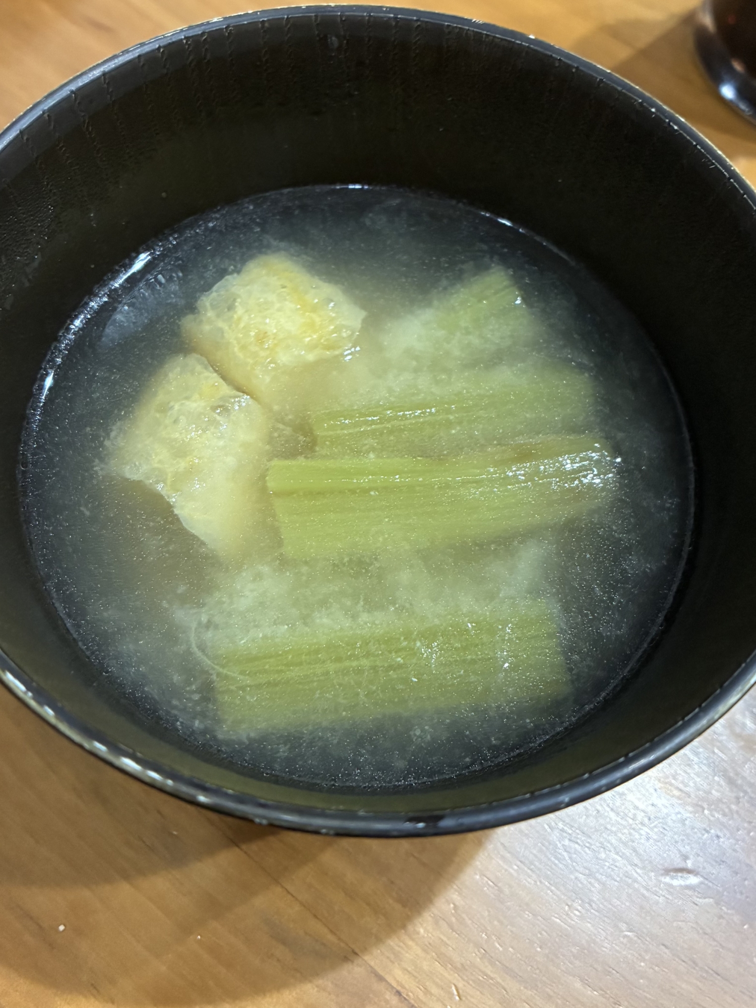 ふきと油揚げの味噌汁