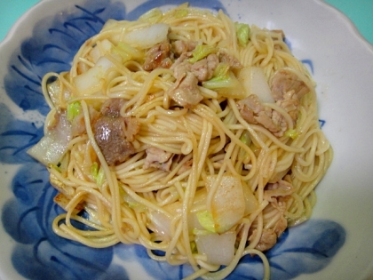 豚肉・白菜のそうめんチャンプルー