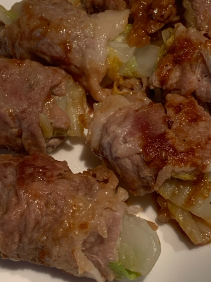 お弁当にぴったり、白菜の豚肉巻き