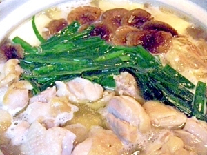 にら&キャベツ&椎茸&豆腐の鶏たっぷり鍋