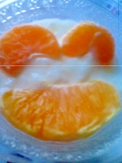 みかんとオレンジのヨーグルト