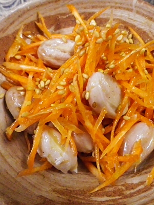 人参茹で落花生の簡単ナムル