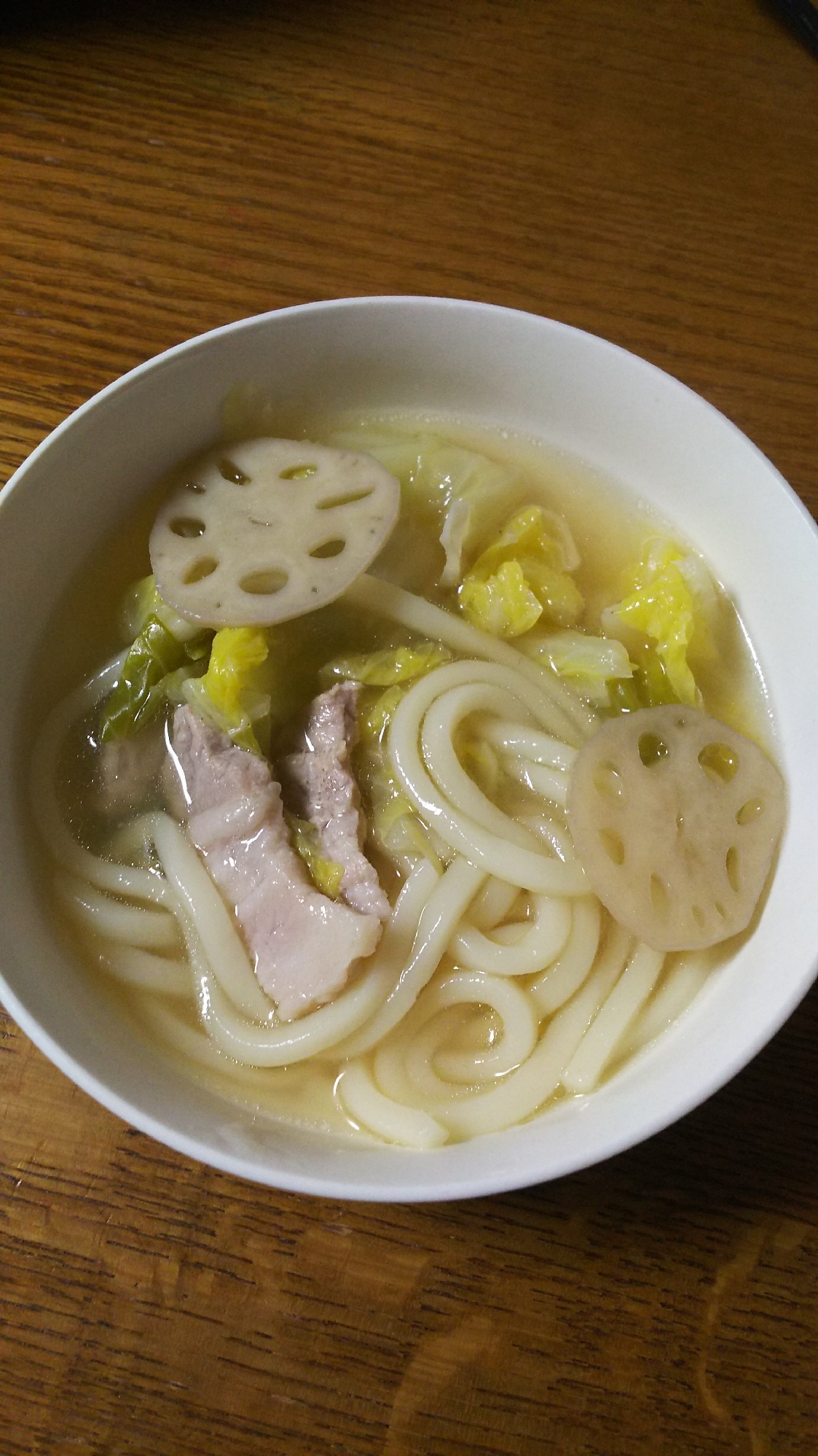 白菜&豚バラ&蓮根のうどん