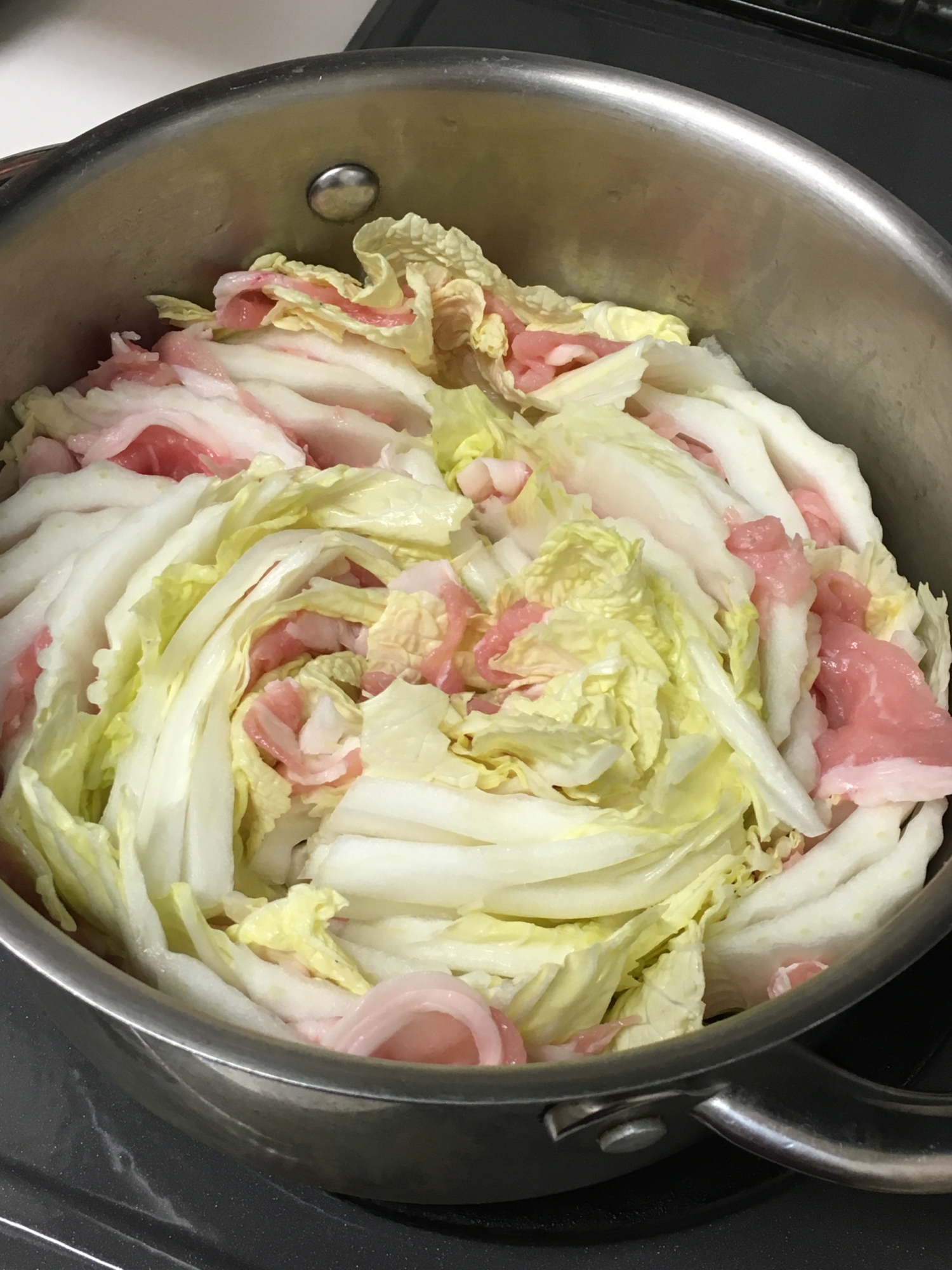 豚バラと白菜の重ね鍋