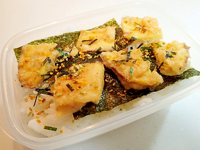 お弁当　味付海苔・芋天・のりたまのご飯