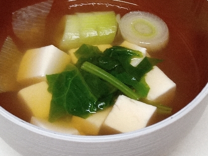 豆腐と小松菜のすまし汁