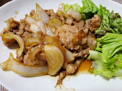 新玉ねぎと豚肉のしょうが焼き