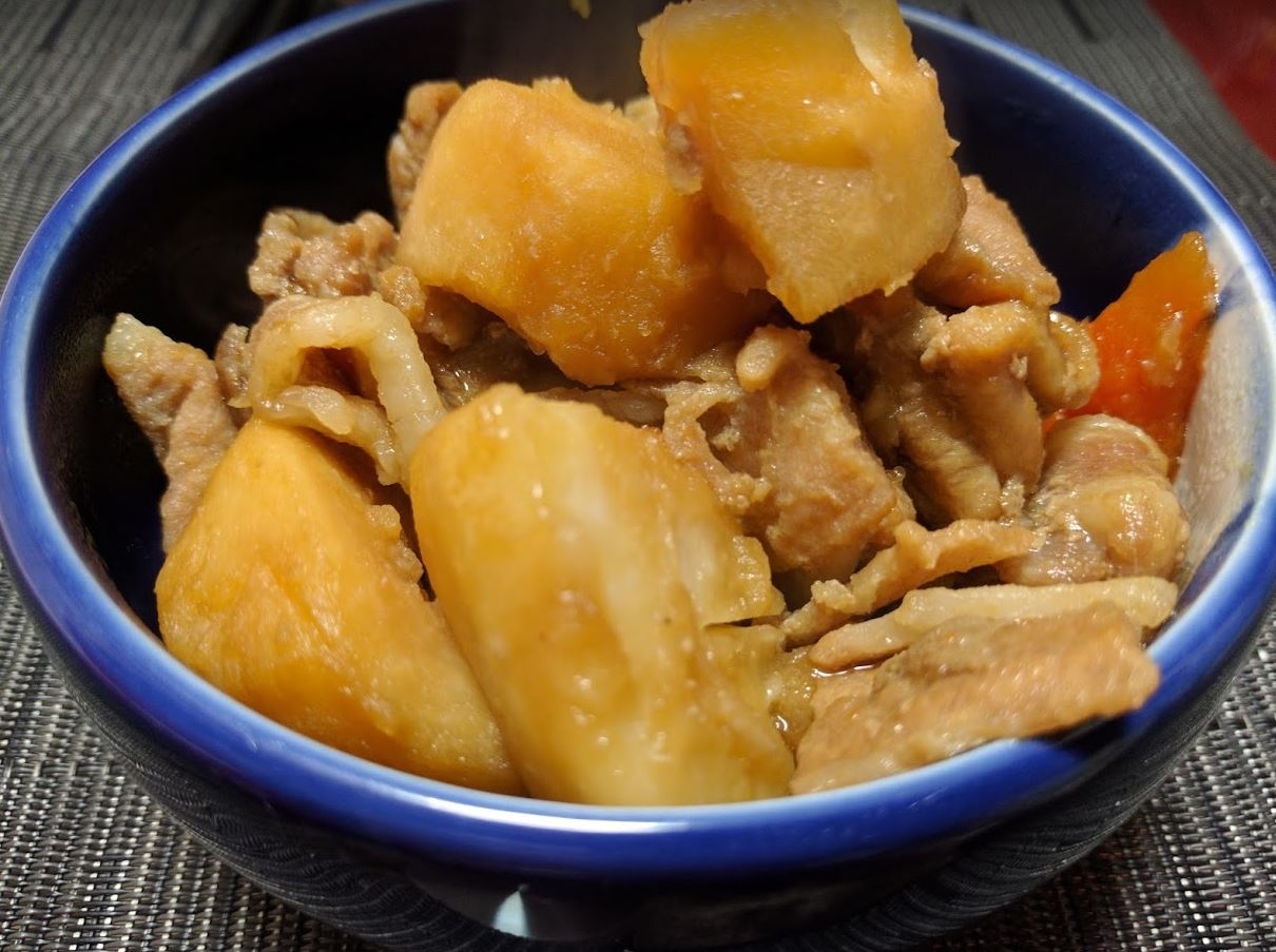 圧力鍋で簡単！豚肉と里芋の照り煮