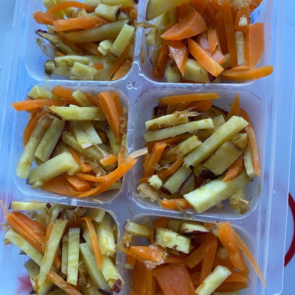 離乳食 レンジでサツマイモと人参のおかかきんぴら レシピ 作り方 By Michika 168 楽天レシピ 離乳食 レンジでサツマイモと人参のおかかきんぴら レシピ 作り方 By Michika 168 楽天レシピ