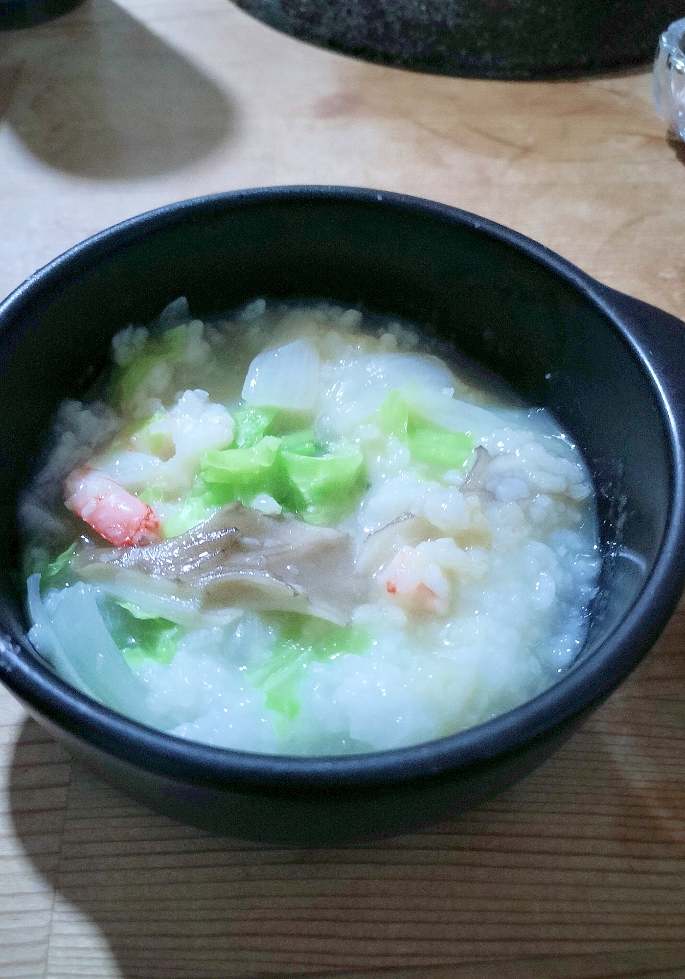 海老舞茸野菜入りお粥♪