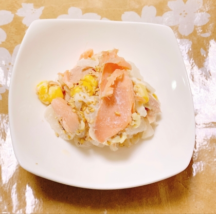 一緒に作りました✧˖°鮭入り美味しいですねෆˎˊ˗お勉強になりました✧༚Ơ̴̴̴̴̴̴͡ ᴗ Ơ̴̴͡•༚✧素敵レシピに感謝です✧˖°