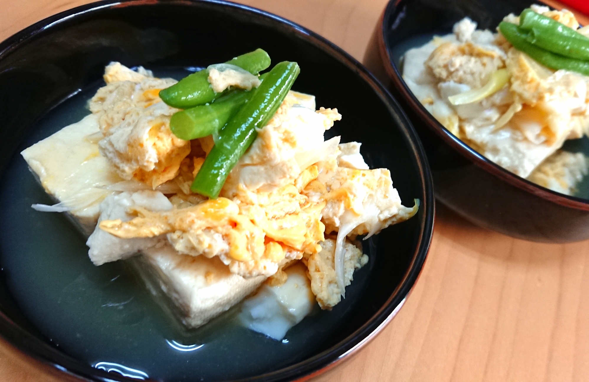 めんつゆで簡単！豆腐の卵とじ