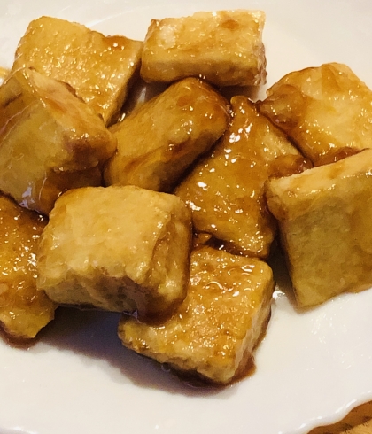 冷凍豆腐の甘辛ステーキ